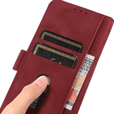 SKALO OnePlus Nord 3 5G / Ace 2V KHAZNEH Lompakkokotelo PU-nahasta - Punainen