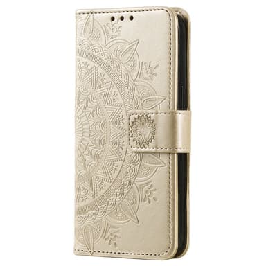 SKALO Sony Xperia 5 IV 5G Mandala lompakkokotelo - Kulta
