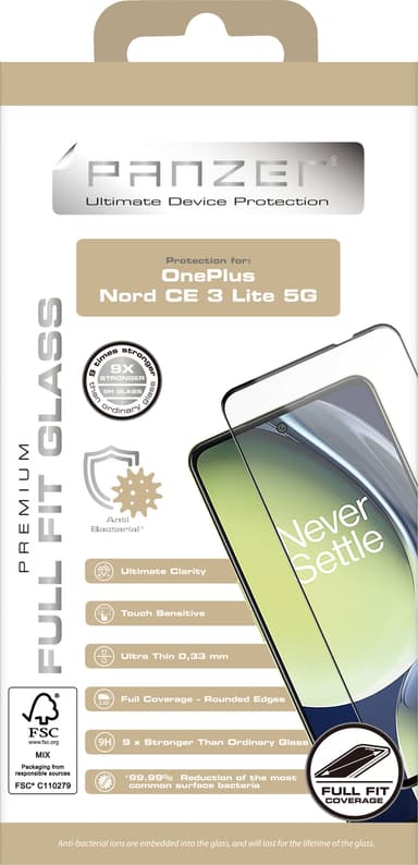 Panzer Full-Fit OnePlus Nord CE 3 Lite näytönsuoja