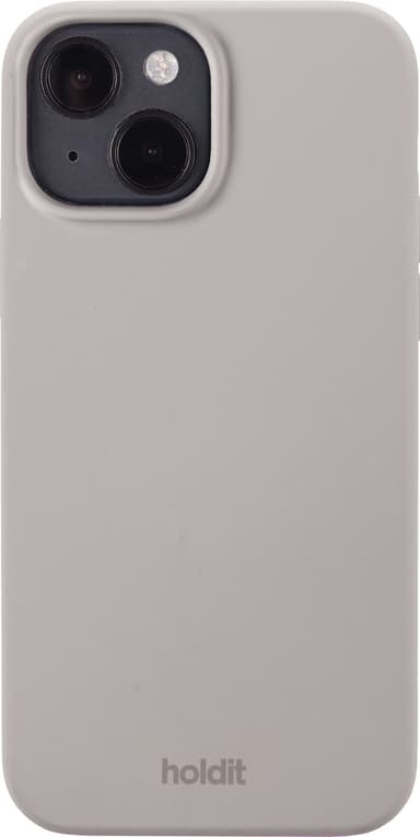 Holdit Silicone iPhone 15 suojakuori (harmaa)
