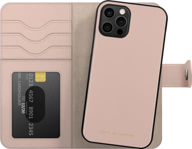 Ideal of Sweden Magnet Wallet+ iPhone 12/12 Pro lompakkokotelo (Pink)