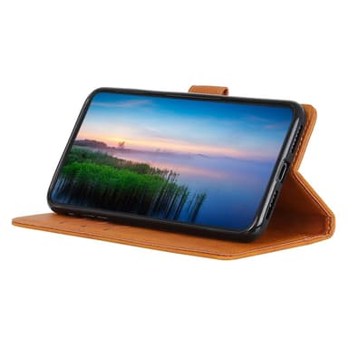 SKALO OnePlus 10T 5G Lompakkokotelo PU-nahkaa - Ruskea