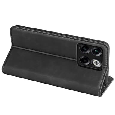 SKALO OnePlus 10T 5G Lompakkokotelo PU-nahkaa - Musta