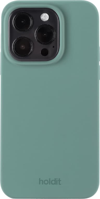Holdit Silicone iPhone 15 Pro suojakuori (vihreä)