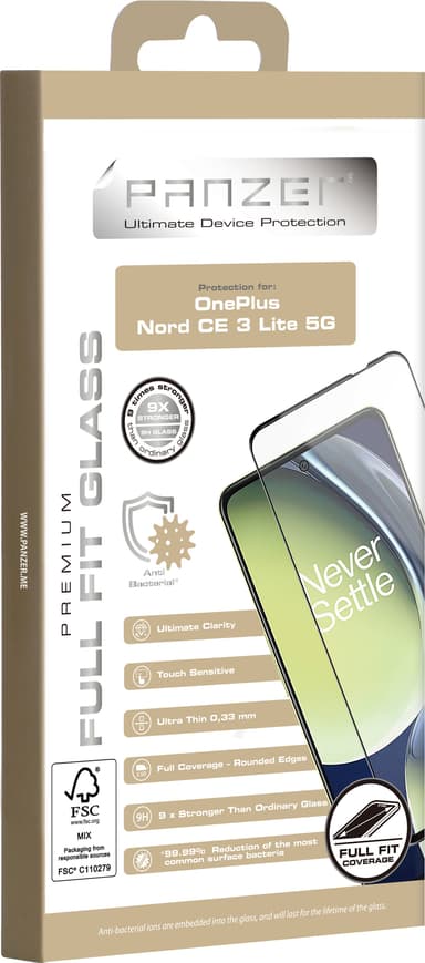Panzer Full-Fit OnePlus Nord CE 3 Lite näytönsuoja