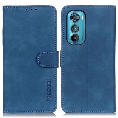SKALO Motorola Edge 30 5G KHAZNEH Lompakkokotelo PU-nahasta - Sininen