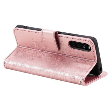 SKALO Sony Xperia 10 V Mandala lompakkokotelo - Ruusukulta