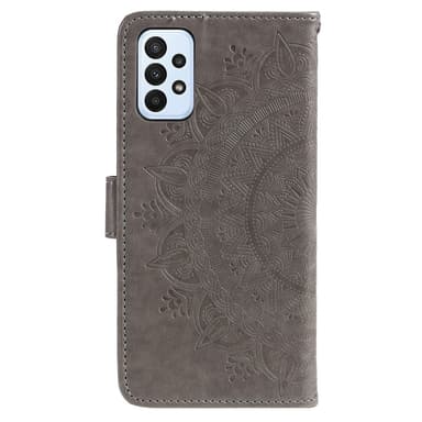 SKALO Samsung A23 5G Mandala lompakkokotelo - Harmaa