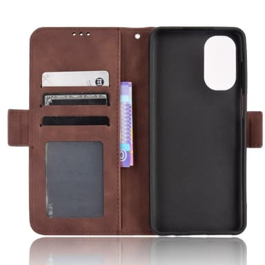 SKALO Motorola Moto G62 5G 6-lokeroa Lompakkokotelo - Ruskea