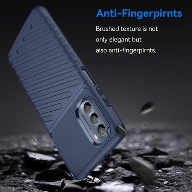 SKALO Motorola Moto G62 5G Armor Thunder Suojakuori - Sininen