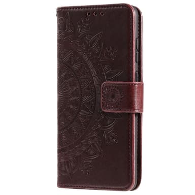 SKALO OnePlus 10T 5G Mandala lompakkokotelo - Ruskea