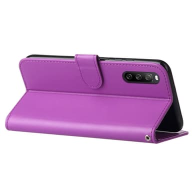 SKALO Sony Xperia 10 V Lompakkokotelo PU-nahkaa - Violetti