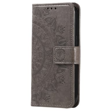SKALO Samsung Xcover6 Pro 5G Mandala lompakkokotelo - Harmaa