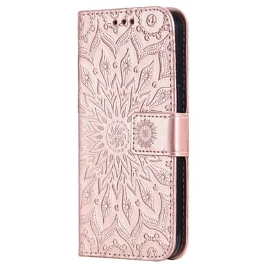SKALO Motorola Edge 30 5G Mandala lompakkokotelo - Ruusukulta