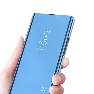 SKALO Samsung A34 5G Clear View Mirror Lompakko - Ruusukulta