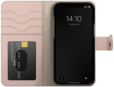 Ideal of Sweden Magnet Wallet+ iPhone 12/12 Pro lompakkokotelo (Pink)