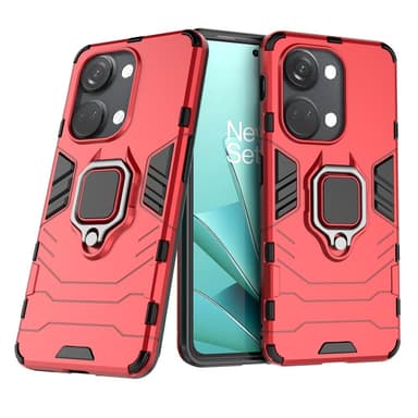 SKALO OnePlus Nord 3 5G / Ace 2V Armor Hybridi metallirengas kuori - Punainen