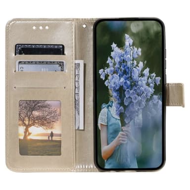 SKALO Sony Xperia 5 IV 5G Mandala lompakkokotelo - Kulta