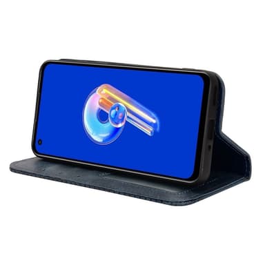 SKALO Asus Zenfone 9 5G Kohokuvioitu Premium lompakkokotelo - Sininen