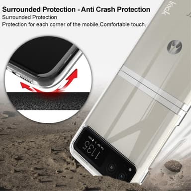 IMAK Motorola Razr 40 5G Crystal Case II Pro 2-Delta Suojakuori - Läpinäkyvä