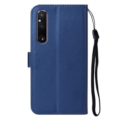 SKALO Sony Xperia 1 V Lompakkokotelo PU-nahkaa - Sininen
