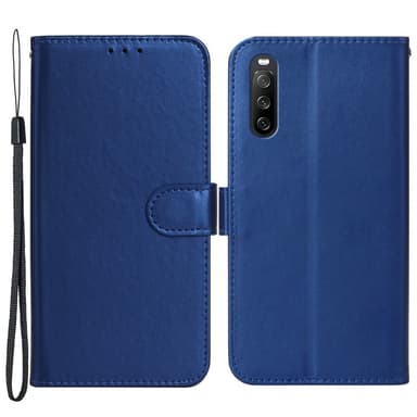 SKALO Sony Xperia 10 V Lompakkokotelo PU-nahkaa - Sininen