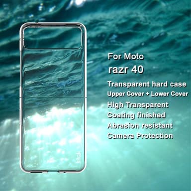 IMAK Motorola Razr 40 5G Crystal Case II Pro 2-Delta Suojakuori - Läpinäkyvä