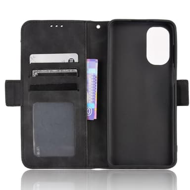 SKALO Motorola Moto G62 5G 6-lokeroa Lompakkokotelo - Musta