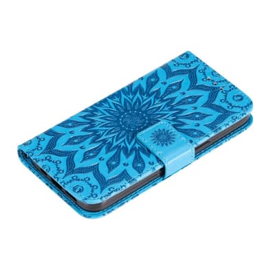 SKALO Motorola Edge 30 5G Mandala lompakkokotelo - Sininen