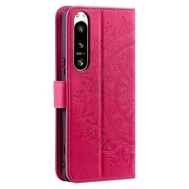 SKALO Sony Xperia 5 IV 5G Mandala lompakkokotelo - Cerise