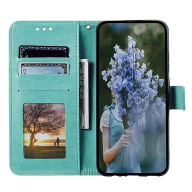 SKALO Sony Xperia 10 V Mandala lompakkokotelo - Turkoosi