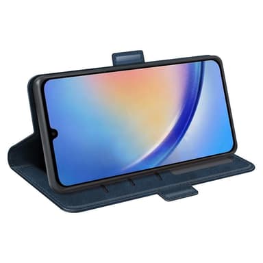 SKALO Samsung A34 5G Premium Wallet Lompakkokotelo - Sininen