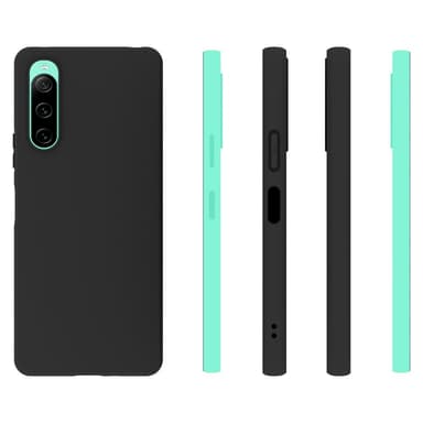 SKALO Sony Xperia 10 V Mattamusta erittäin ohut TPU-suojakuori
