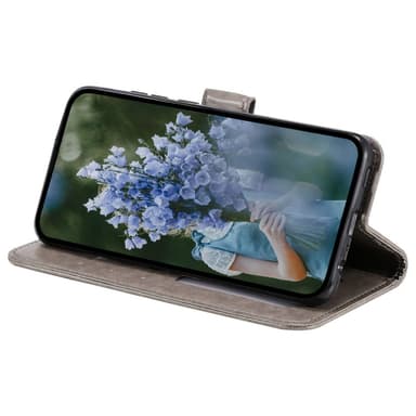 SKALO Samsung Xcover6 Pro 5G Mandala lompakkokotelo - Harmaa