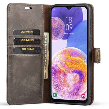 DG MING Samsung A23 5G 2-in-1 magneetti lompakkokotelo - Harmaa