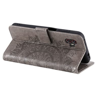 SKALO Samsung Xcover6 Pro 5G Mandala lompakkokotelo - Harmaa