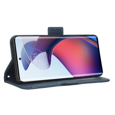 SKALO Motorola Edge 30 Fusion 5G 6-lokeroa Lompakkokotelo - Sininen