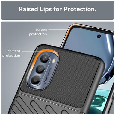 SKALO Motorola Moto G62 5G Armor Thunder Suojakuori - Musta