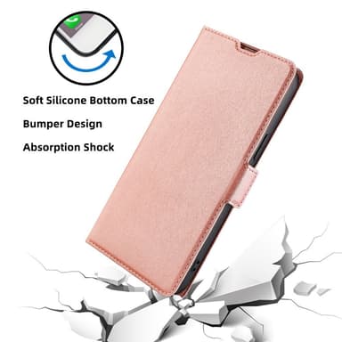 SKALO Asus Zenfone 9 5G Ultrathin Premium Wallet Case - Ruusukulta