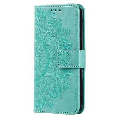 SKALO Sony Xperia 5 IV 5G Mandala lompakkokotelo - Turkoosi
