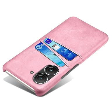 SKALO Asus Zenfone 9 5G PU-nahkainen Korttikotelo - Ruusukulta