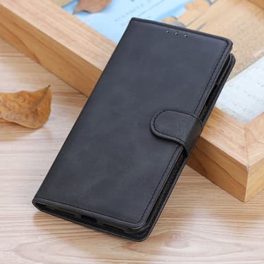 SKALO OnePlus 10T 5G Lompakkokotelo PU-nahkaa - Musta