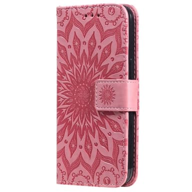 SKALO Motorola Edge 30 5G Mandala lompakkokotelo - Pinkki
