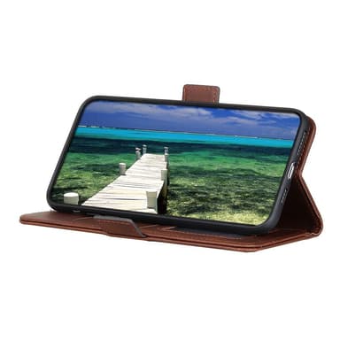 SKALO Samsung A23 5G Lompakkokotelo PU-nahkaa - Ruskea