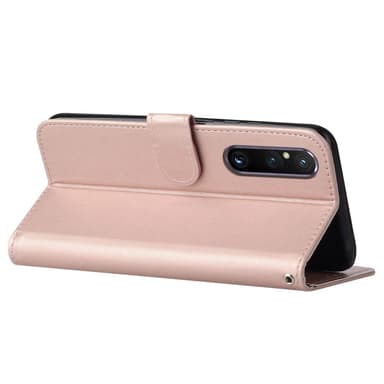 SKALO Sony Xperia 1 V Lompakkokotelo PU-nahkaa - Ruusukulta