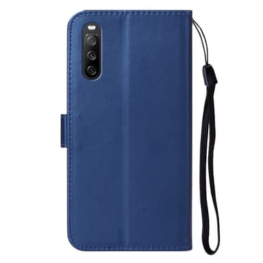 SKALO Sony Xperia 10 V Lompakkokotelo PU-nahkaa - Sininen