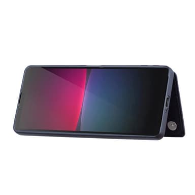 SKALO Sony Xperia 10 V PU-nahkainen Suojakuori Lompakolla - Musta