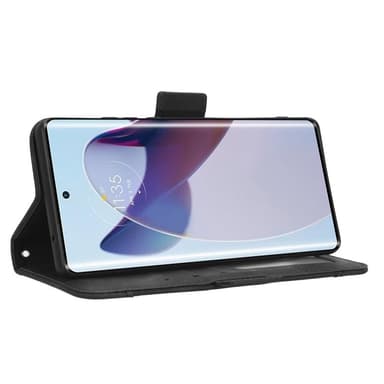 SKALO Motorola Edge 30 Ultra 5G 6-lokeroa Lompakkokotelo - Musta