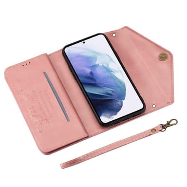 SKALO Samsung A54 5G Evelope Clutch 8-Lokeroa - Ruusukulta
