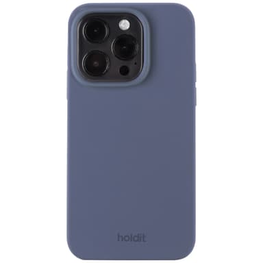 Holdit Silicone iPhone 15 Pro suojakuori (sininen)
